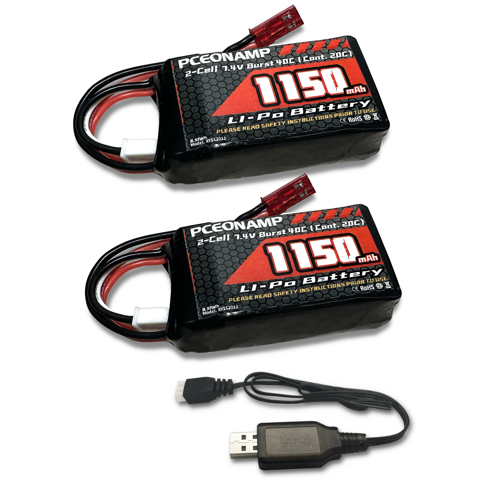 5x JST - BEC Set Crimpare Spina Dorata Batteria Lipo 7,4 V - Foto 7